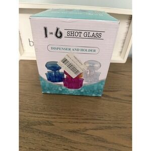 1-6 Shot‎ Glass Dispenser Party Bar Drink Holder Set Cocktail Barware New In Box